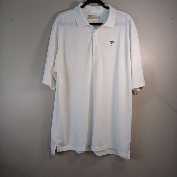 DONALD ROSS MENS WHITE GOLF POLO, SIZE XL - Picture 5 of 5